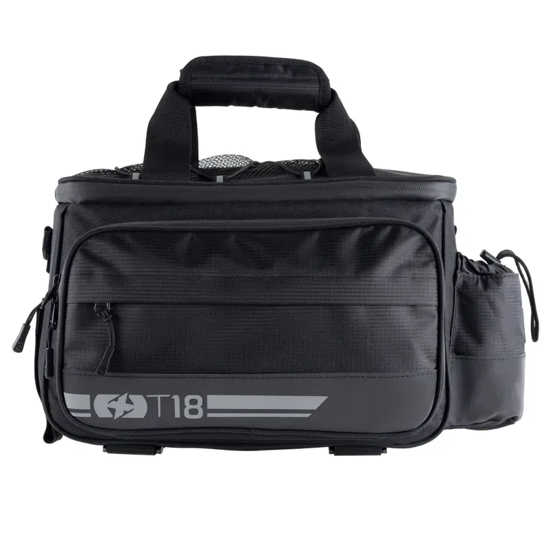 Oxford T18 18-litre Rack Top Bag w/ Panniers in Black