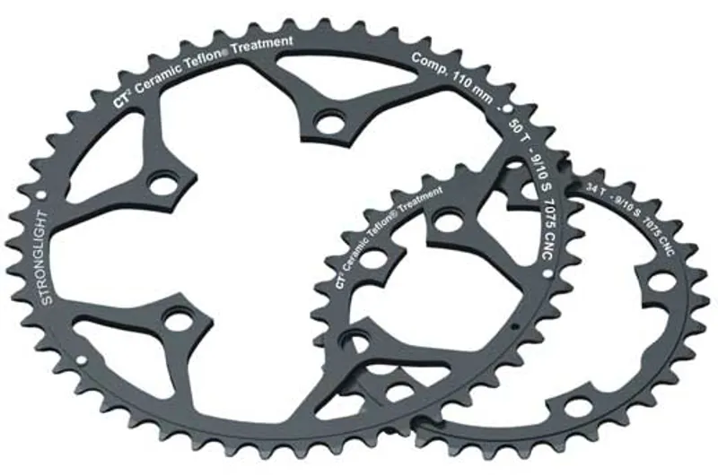 Stronglight 110PCD Type S - 5083 Series 5-Arm Road Chainrings 34T- 36T BLACK ne none
