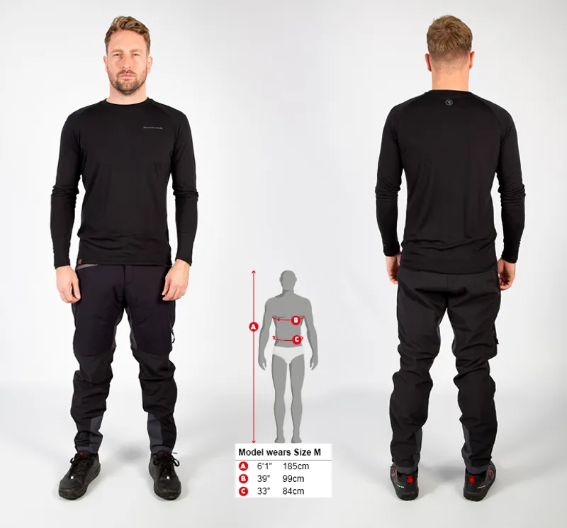 Endura BaaBaa Blend Long Sleeve Baselayer in Black-2