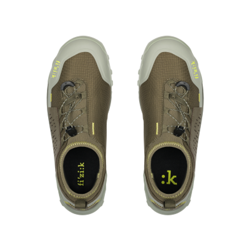Fizik Ergolace 2 Flat Gravel Shoes in Green/Caramel-3