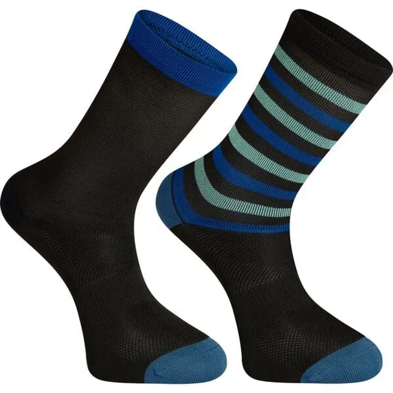 SOCKS Sportive Long 2PK BK / BK Strp MD Black Medium