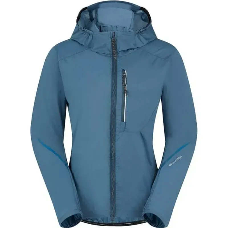 Madison Roam Women's Lightweight Windproof Packable Jacket In Lake Blue