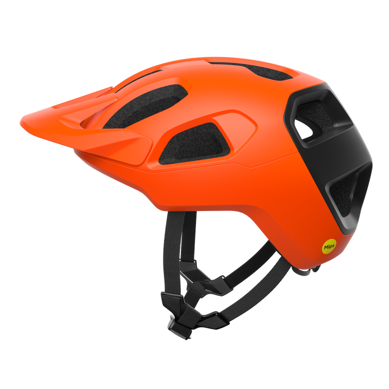 Poc Sports Cularis MTB Helmet in Fluorescent Orange/Uranium Black Matt